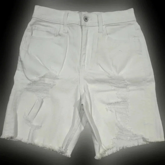 Hollister Ultra High-Rise Denim Shorts - Size 26 white - Picture 1 of 15